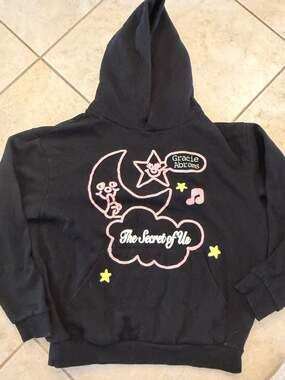 Gracie Abrams The Secret of Us Black Graphic Pullover Hoodie